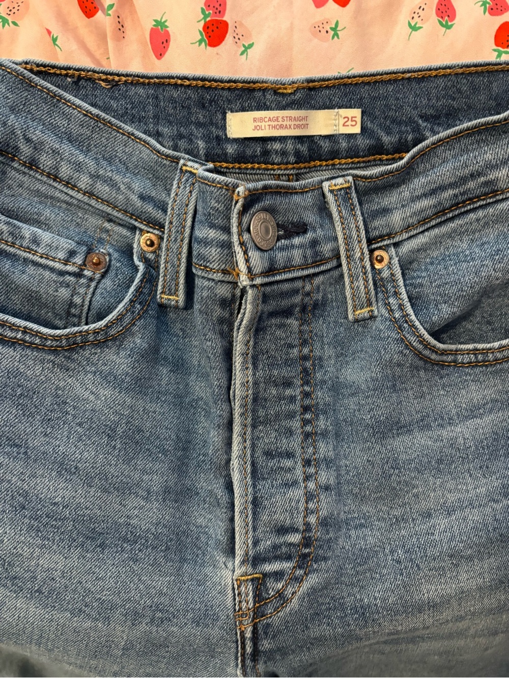 Ribcage Straight Light Blue Women’s Jeans - Size 25